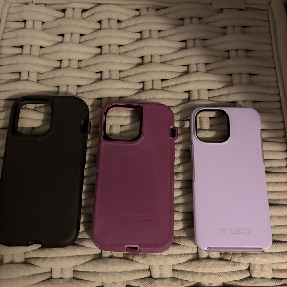 Three OtterBox cases for iPhone 13+2 defender one commuter